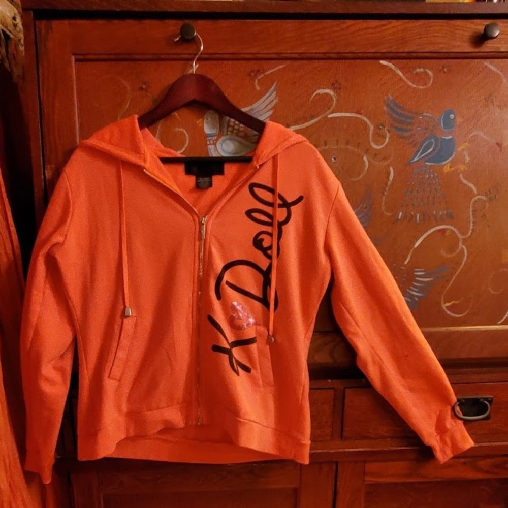 Kardashian Kollection women's fleece hoodie jacket